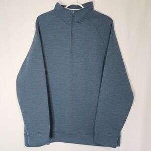 Quarter Zip Pullover Mens Large Blue Excellent Berkley‎ Jensen Raglan Sweater